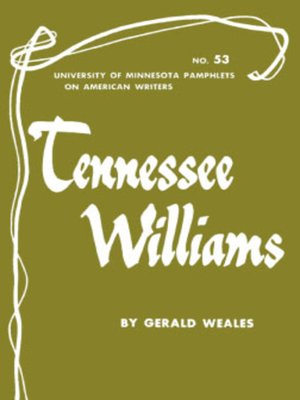 cover image of Tennessee Williams--American Writers 53